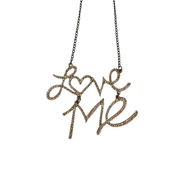 LOVE ME chunky statement necklace y2K charming charlie - Picture 5 of 6